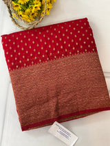 Semi banarasi Khaddi Georgette saree - MS1498 RED