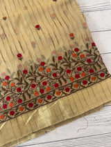 Tissue silk saree with embriodery MTTS89