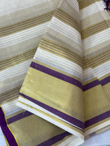 Kerala tissue saree- Gold lines
