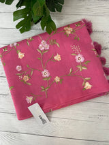 Kota Supernet embriodery saree SHSNYNM- Pink