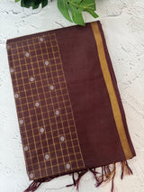 Bhagalpuri Semi tussar saree MS896 - Coffee