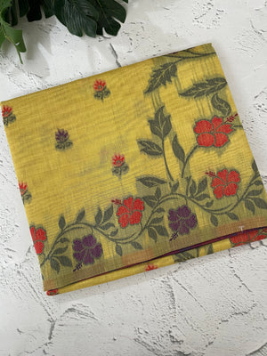 Jamdani silk Cotton Saree with thread work  MSJ790