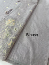 Applique and embroidery work 
 Kota Silk saree MSH118- DuskyLavender