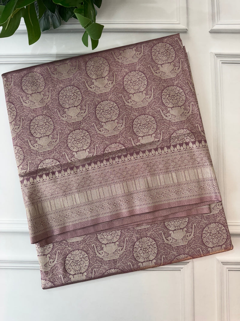 Premium Pastel soft silk Saree - MKP976 Dustywine