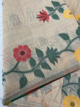 Jamdani silk Cotton Saree with thread work  MSJ787