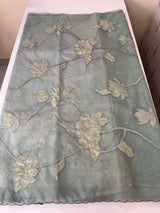 Organza saree with tissue applique work MK62 - Powder Blue