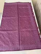 Blended tussar saree with thread work MTS9078 - Mauve