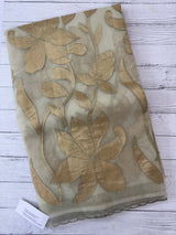Organza saree with tissue applique work MS5081 - Pastel DuskyGreen