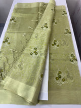 Tissue silk saree with embroidery MSH240