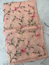 Silky kota saree with embriodery MS16426 PastelPeach