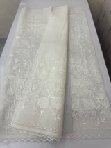 Organza saree with appliqué work - MSH192(5) White