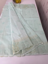 Soft kota silk saree with applique work MS85432