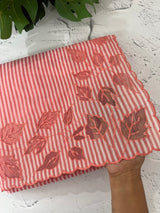 Striped Mul chanderi saree with net applique borders MSH987