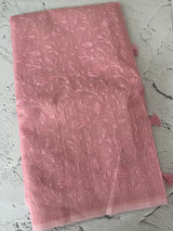 Moonga checks saree with embroidery MSH219