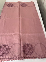 Tussar chanderi cutwork saree MSTC121 OnionPink