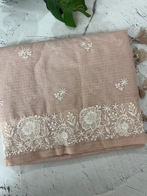 Soft Silky kota saree with embriodery MSF165 Pastel DustyMauve