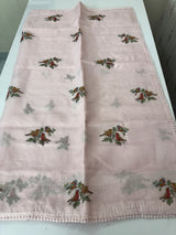 Kota silk saree with embroidery MS15220- PastelPink