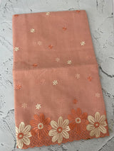 Soft Tissue kota embroidery saree MSK4660 Peach