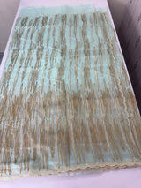 Semi organza saree with thread work - MSH910 PastelAquaBlue