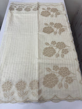 Mul chanderi saree with applique work MSH175 - White