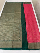 Banarasi semi katan saree with contrast border SHKNTNM