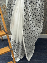 Soft kota checks saree with embroidery MS7843