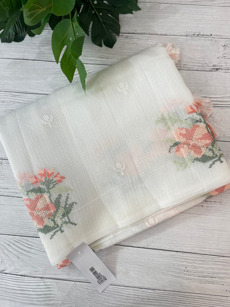 Silky kota embroidery saree MSK654