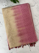 Bhagalpuri Soft blended tussar saree MS896 (2) Pink