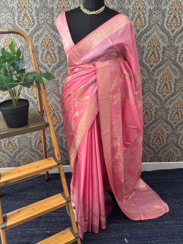 Crepe tissue silk saree with blouse MA32321