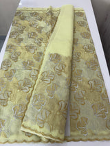 Jute Linen saree with zari & thread work MSH206 - PastelGreen