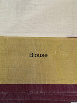 Handloom finish Kerala cotton saree - Maroon