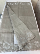 Semi tussar saree with applique borders MSH999 Taupe