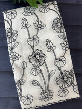 NetKota embriodery saree  MSH119 Black & White