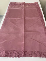 Cutwork Semi silk saree MTSS695 DustyMauve
