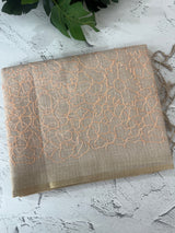 Tissue Silk embriodery saree MS49889