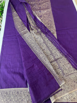 Blended tussar silk saree with Banarasi border FBTW3026