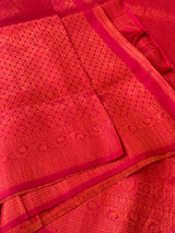 Brocade soft silk saree in copper zari weaving  MS6771