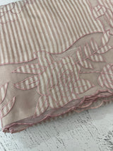 Striped Mul chanderi saree with applique borders MSH987 - PaleMauve