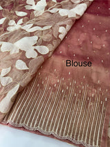 Organza saree with thread work- MC318