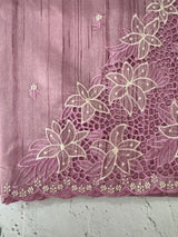 Cutwork Semi tussar saree MTSS680 - Pink