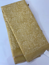 Tissue Silk embriodery saree MS49888