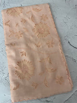 Soft Pashmina saree with organza Applique work MSH253