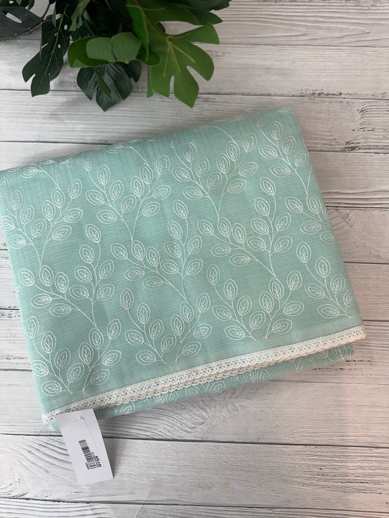 Kota cotton silk embriodery saree MS1455- PastelBlue