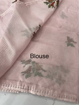 Kota silk saree with embroidery MS15220- PastelPink