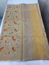 Tissue silk saree MS8190- DuskyYellow