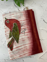 Semi tussar saree with hand painting, kanta embroidery and Pita work MS3433