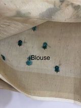 Tissue linen saree with embroidery MLS8977