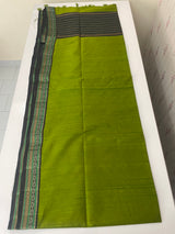 Jute tussar silk saree with contrast borders MJL655