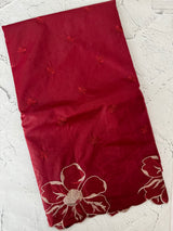 Organza saree with embroidery borders MOS4765 Maroon