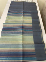 Multi color Semi soft silk saree with borders MSS590